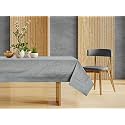 CASA-NEST 4 Seater Centre Table Cover, Table Cloth Plain Color Size 36x54 Inch,Washable Quality Cotton Jute Table Cover(Silver)