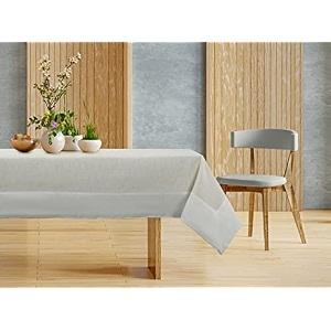casa-nest khadi cotton table coverwashable quality solid color table covercentre table coversize 36 l x54 w inch light grey khadi001 rectangular