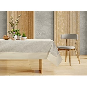casa-nest khadi cotton rectangular table coverwashable quality solid color table covercentre table coversize 36 l x54 w inch beige khadi001