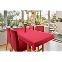 CASA-NEST Khadi Cotton Cover,Washable Quality Solid Color Table Cover,Centre Table Cover,Size 36 L x54 W inch (RED) khadi001