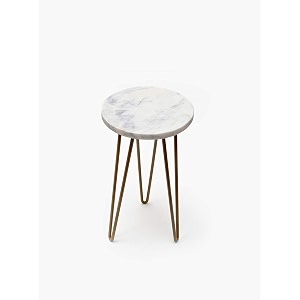 casadecor marble viridis tripod stand side table indoor outdoor balcony plant stand for home decor whitedia-834height-1534