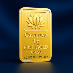 casajoya casa joya certified pure gold 995 flowerkalpvrikshabanyan tree gm coin 24 995 k 1 g gold bar