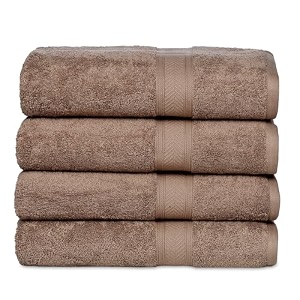 casa lino 4 pc premium bath towel cotton towels for bath large size 500 gsm bathing towel for men bath towel set head towels wrap for ladies bathing towel for women 137cm x 69cm brown