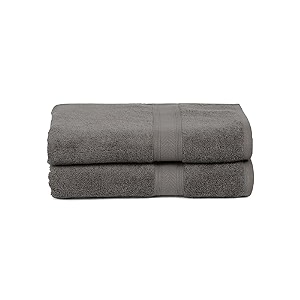casa lino 2 pc premium bath towel cotton towels for bath large size 500 gsm bathing towel for men bath towel set head towels wrap for ladies bathing towel for women 137cm x 69cm charcoal
