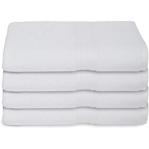 casa lino 4 pc premium hand towel cotton small towels for face and hand 500 gsm cotton hand towels set gym towel for men workout hair drying towel for women soft face towels 60cm x 40cm white