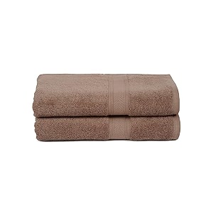 casa lino 2 pc premium bath towel cotton towels for bath large size 500 gsm bathing towel for men bath towel set head towels wrap for ladies bathing towel for women 137cm x 69cm brown