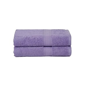 casa lino 2 pc premium bath towel cotton towels for bath large size 500 gsm bathing towel for men bath towel set head towels wrap for ladies bathing towel for women 137cm x 69cm lavender