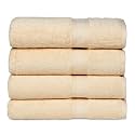 Casa Lino 4 Pc Premium Beige Bath Towel, Cotton Towels For Bath Large Size, 500 Gsm Bathing Towel For Men, Head Towels Wrap For Ladies, Bathing Towel For Women, (137Cm X 69Cm, Linen)