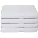 Casa Lino 4 Pc Premium Hand Towel, Cotton Small Towels for Face and Hand, 500 GSM Cotton Hand Towels Set, Gym Towel for Men Workout, Hair Drying Towel for Women, Soft Face Towels (60cm x 40cm, White)