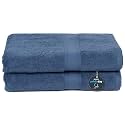 Casa Lino 2 Pc Premium Bath Towel, Cotton Towels for Bath Large Size, 500 GSM Bathing Towel for Men, Bath Towel Set, Head Towels Wrap for Ladies, Bathing Towel for Women, (137cm x 69cm, Navy)
