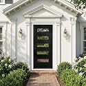 Casaphoria 36" x 80" Fiberglass Entry Door with White 4-9/16" Vinyl Frame,Left Hand Inswing Exterior Door with Brickmould,5-Lite Knock-Down Front Door for Home Entrance, Balck