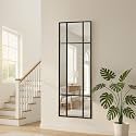 Casaphoria Rectangular Wall Mirror with Black Metal Frame, 63x24 Inches - Modern Bathroom &amp; Bedroom Mirror, Wall Mounted with Hardware Included for Living Room, Entryway or Hallway