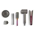Casdon Dyson Jouets Supersonic & Corrale Deluxe Hair Styling Kit - Functional Hair Straightener & Dryer - Includes Interactive Lights and Sounds - 3 Years +, Grey