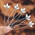 CASDRE Silver Crystal Wedding Hair Pins Bridal Hair Accessories for Women