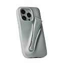 Case Compatible with iPhone 15 Lip Gloss Holder, Silicone Trendy Aesthetic Phone Cover for Girls and Women, Include 1 Liptint (Gray)