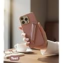 Case Compatible with Lip Gloss Holder, Silicone Trendy Aesthetic Phone Cover for Girls and Women, Include 1 Liptint (Toast, iPhone 15 Pro)