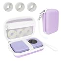 Teyomi Case Compatible with Phomemo D30 D35, for Phomemo D30 Label Maker with 3 Roll Label Tape(Label Paper 1/2" x 1 1/2" (12mm X 40mm))-Hard Shell Storage Bag-Purple