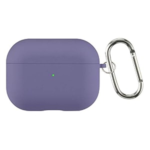 case cover for apple airpods pro 3  silicone case with inner microfiber lining amp keychain hook  only for apple airpods  dark purple