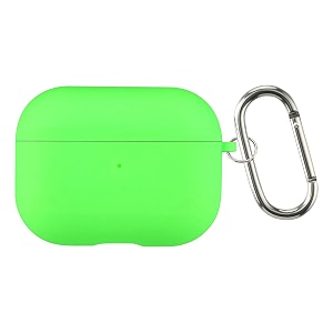 case cover for apple airpods pro 3  silicone case with inner microfiber lining amp keychain hook  only for apple airpods  parrot green
