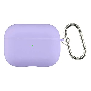 case cover for apple airpods pro 3  silicone case with inner microfiber lining amp keychain hook  only for apple airpods  dark purple