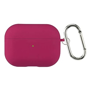 case cover for apple airpods pro 3  silicone case with inner microfiber lining amp keychain hook  only for apple airpods  dark purple
