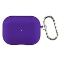 Case Cover for Apple Airpods Pro 3 | Silicone Case with Inner Microfiber Lining &amp; Keychain Hook | Only for Apple Airpods | Dark Purple