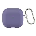 Case Cover for Apple Airpods Pro 3 | Silicone Case with Inner Microfiber Lining &amp; Keychain Hook | Only for Apple Airpods | Purple