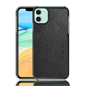 case creation apple iphone 11 crocodile leather pattern phone case luxury business style pu texture premium cover fashion alligator skin natural feel hard back cover case for apple iphone 11