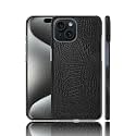 Case Creation Apple iPhone 15 Crocodile Leather Pattern Phone Case, Luxury Business Style PU Texture Premium Cover Fashion Alligator Skin Natural Feel Hard Back Cover case for Apple iPhone 15