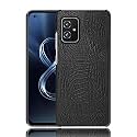 Case Creation for Asus Zenfone 8 Crocodile Leather Pattern Phone Case, Luxury Business Style PU Texture Premium Cover Fashion Alligator Skin Natural Feel Hard Back Cover case for Zenfone 8 ZS590KS
