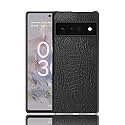 Case Creation for Google Pixel 6A Crocodile Leather Pattern Phone Case, Luxury Business Style PU Texture Premium Cover Fashion Alligator Skin Natural Feel Hard Back Cover case for Google Pixel 6A