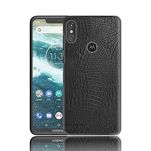 case creation for motorola one vision crocodile leather pattern phone case luxury business style pu texture premium cover fashion alligator skin natural feel hard back cover case for moto one vision