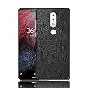 Case Creation for Nokia 7 Plus Crocodile Leather Pattern Phone Case, Luxury Business Style PU Texture Premium Cover Fashion Alligator Skin Natural Feel Hard Back Cover case for Nokia 7 Plus