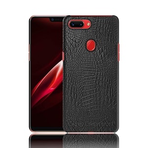 case creation for oppo a12 crocodile leather pattern phone case luxury business style pu texture premium cover fashion alligator skin natural feel hard back cover case for oppo a12