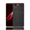 Case Creation for Oppo A1k Crocodile Leather Pattern Phone Case, Luxury Business Style Professional PU Texture Premium Cover Fashion Alligator Skin Natural Feel Hard Back Cover Slim case for Oppo A1k