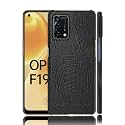 Case Creation for Oppo F19 Crocodile Leather Pattern Phone Case, Luxury Business Style PU Texture Premium Cover Fashion Alligator Skin Natural Feel Hard Back Cover case for Oppo F19