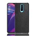 Case Creation for Oppo R17 Crocodile Leather Pattern Phone Case, Luxury Business Style PU Texture Premium Cover Fashion Alligator Skin Natural Feel Hard Back Cover case for Oppo R17