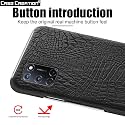 Case Creation for Oppo Reno 6 Crocodile Leather Pattern Phone Case, Luxury Business Style Professional PU Texture Premium Cover Fashion Alligator skin Natural feel Hard Back Cover case for Oppo Reno 6