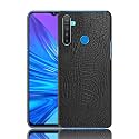 Case Creation for Realme Narzo 10 Crocodile Leather Pattern Phone Case, Luxury Business Style PU Texture Premium Cover Fashion Alligator Skin Natural Feel Hard Back Cover case for Realme Narzo 10
