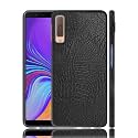 Case Creation for Samsung A7 2018 Crocodile Leather Pattern Phone Case, Luxury Business Style PU Texture Premium Cover Fashion Alligator Skin Natural Hard Back Cover case for Samsung Galaxy A7 2018