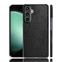 Case Creation for Samsung S23 FE Crocodile Leather Pattern Phone Case, Luxury Business Style PU Texture Premium Cover Fashion Alligator Skin Natural Feel Hard Back Cover for Samsung Galaxy S23 FE 5G
