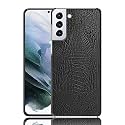 Case Creation for Samsung S24 Plus Crocodile Leather Pattern Phone Case, Luxury Business Style PU Texture Premium Cover Fashion Alligator Skin Natural Hard Back Cover case for Samsung Galaxy S24 Plus