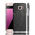 Case Creation for Samsung S7 Edge Crocodile Leather Pattern Phone Case, Luxury Business Style PU Texture Premium Cover Fashion Alligator Skin Natural Hard Back Cover case for Samsung Galaxy S7 Edge