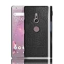 Case Creation for Sony Xperia XZ2 Crocodile Leather Pattern Phone Case, Luxury Business Style PU Texture Premium Cover Fashion Alligator Skin Natural Feel Hard Back Cover case for Sony Xperia XZ2
