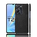 Case Creation for Vivo T2X 5G Crocodile Leather Pattern Phone Case, Luxury Business Style PU Texture Premium Cover Fashion Alligator Skin Natural Feel Hard Back Cover case for Vivo T2X 5G