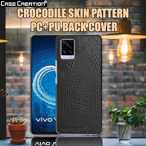 case creation for vivo v15 crocodile leather pattern phone case luxury business style pu texture premium cover fashion alligator skin natural feel hard back cover case for vivo v15
