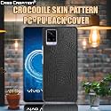 Case Creation for Vivo V15 Crocodile Leather Pattern Phone Case, Luxury Business Style PU Texture Premium Cover Fashion Alligator Skin Natural Feel Hard Back Cover case for Vivo V15