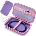 Case for Glocusent Vekkia LITOM LEDGLE TAKKUI TSINGREE Reading Light, Neck Book Light Carrying Box for Reading in Bed, LED Booklight Storage with Pocket for USB Cable (Case Only)- Purple