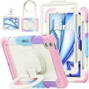 Case for iPad Air 11 Inch M4 2026 / M3 2025 / M2 2024, Rainbow Pink