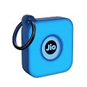 Case for JioTag Air and Go with Keychain Ring, Protective Holder Cover for Jio Tag Tracker, Anti-Lost &amp; Shockproof Accessory for Keys, Luggage, Pets, and Backpacks (2, Glow (Blue))